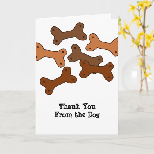 Carte Dog or Puppy Thank You with Custom Photo / Text (Fleur jaune)