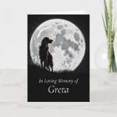 Carte Dog Sympathy Beautiful Irish Setter against a Moon (Devant)