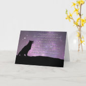 Carte Dog Sympathy Card With Spiritual Poem (Fleur jaune)