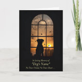 Carte Dog Sympathy Loss of Dog in Window with Sunset (Devant)
