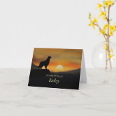 Carte Dog Sympathy Pet Loss Custom Name Beautiful  (Fleur jaune)