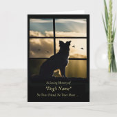 Carte Dog Sympathy with Dog Sunset Birds in Window  (Devant)