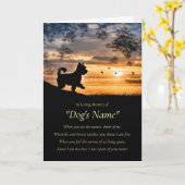 Carte Dog Sympathy Yorkie Yorkshire Terrier Custom Name  (Fleur jaune)