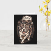 Carte Dog Waking Professional Dog Walker Hat Graphic  (Fleur jaune)