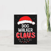Carte Dog Walker Santa Claus Christmas Matching Costume (Devant)