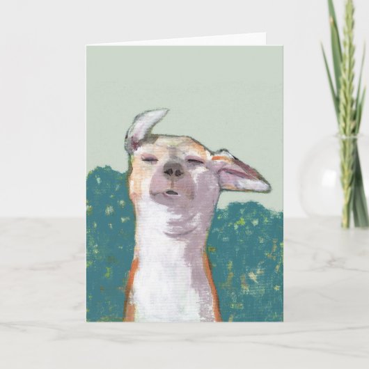 Carte Dog Wind Greeting Card (Devant)