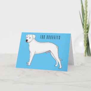 Carte Dogo argentino dessin animé pour chien