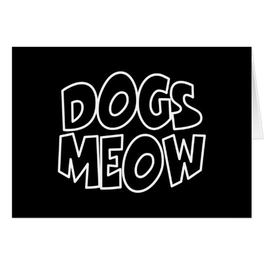 Carte Dogs Meow (Devant horizontal)