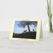 Carte dogs scenic park landscape painting art versed (Devant)