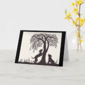 Carte DOgs Tree a Bird (Fleur jaune)