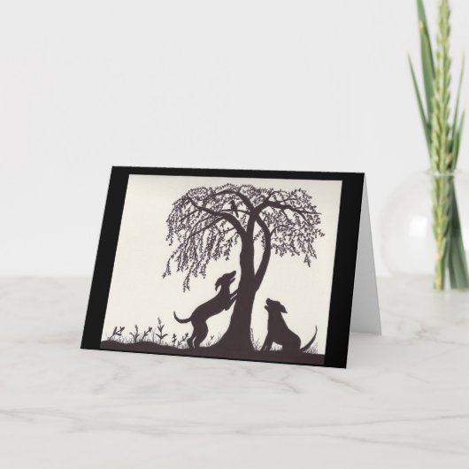 Carte DOgs Tree a Bird (Devant)