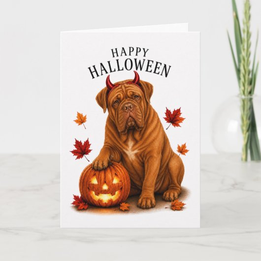 Carte Dogue de Bordeaux Diable de Chien (Devant)