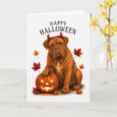 Carte Dogue de Bordeaux Diable de Chien (Fleur jaune)