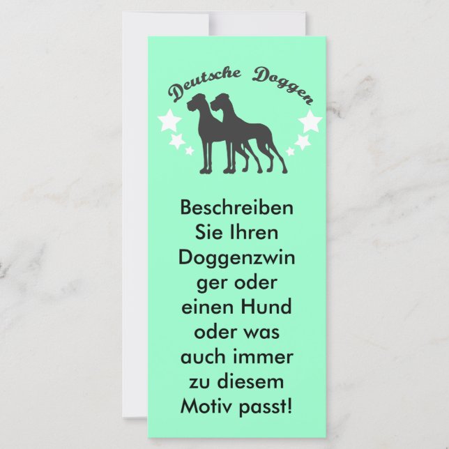 Carte Dogues allemands (Devant)