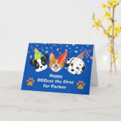 Carte Dogust le 1er Août Abris Chiens (Fleur jaune)