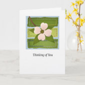 Carte Dogwood "Thinking of You" Art Card  (Fleur jaune)