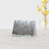 Carte Dogwood Tree in Winter Ice Note Card (Fleur jaune)