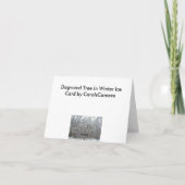 Carte Dogwood Tree in Winter Ice Note Card (Dos)