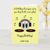 Carte Doigt DJ de bulle (Fleur jaune)