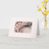 Carte Doigts de bébé précieux (Fleur jaune)