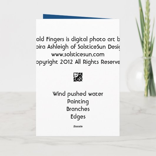 Carte Doigts froids (Dos)