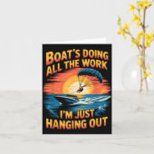 Carte Doing All The Work Parasailer Paragliding Parasail (Fleur jaune)