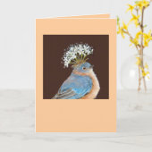 carte d'oiseau bleu (Hermione) (Fleur jaune)