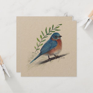 Carte d'oiseau d'art Bluebird