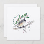 Carte d'oiseau d'Art Tufted Titsouris (Devant / Derrière)