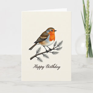 Carte d'oiseau vibrant joyeux