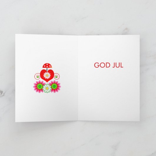 Carte d'oiseaux de vacances Mod Scandi (Intérieur)