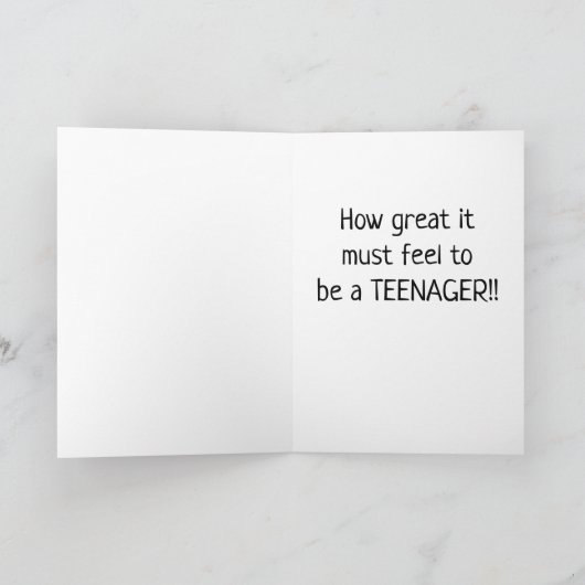 Carte DOIT ÊTRE GRAND POUR ÊTRE UN ADOLESCENT "13ème" AN (Intérieur)