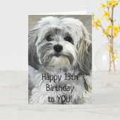 Carte DOIT ÊTRE GRAND POUR ÊTRE UN ADOLESCENT "13ème" AN (Fleur jaune)