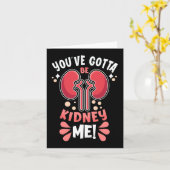 Carte Doit Être Kidney Me Dialyse Patient Kidney (Fleur jaune)