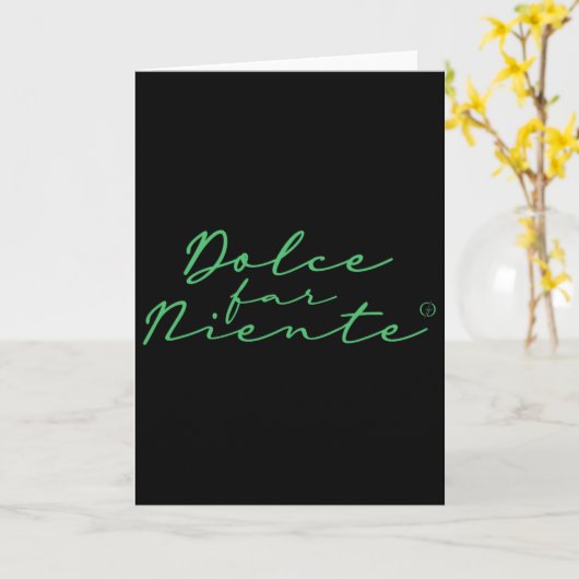 Carte Dolce Far Niente #9 - Peaceful Vacation  (Fleur jaune)