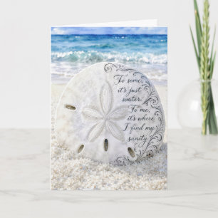 Carte Dollar de sable d'anniversaire avec citation inspi