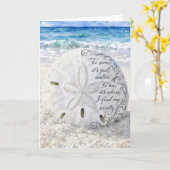 Carte Dollar de sable d'anniversaire avec citation inspi (Fleur jaune)