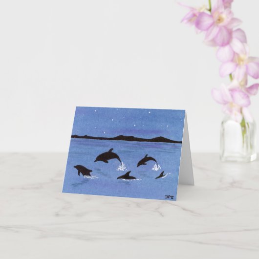 Carte Dolphin amusant (Orchidée)