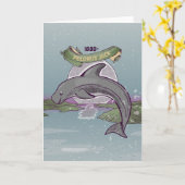 Carte Dolphin de Nouvelle-Zélande Pelorus Jack (Fleur jaune)