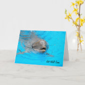 Carte Dolphin Get Well (Fleur jaune)