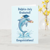 Carte Dolphin Graduation Card (Fleur jaune)