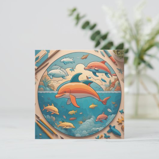 Carte Dolphin Ocean (Debout devant)