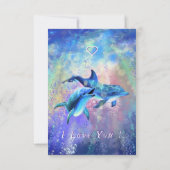 Carte Dolphin Valentine de couple (Dos)