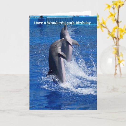 Carte Dolphins 50e anniversaire (Fleur jaune)