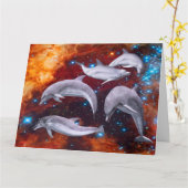 Carte Dolphins étoilés (Fleur jaune)