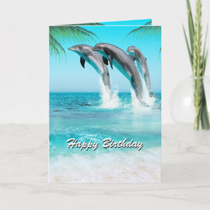 Carte DOLPHINS JOUEUX Toute l'occasion ou l'anniversaire