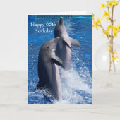 Carte Dolphins Personalised 65th Birthday (Fleur jaune)