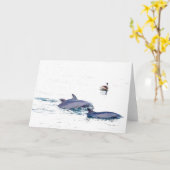 Carte Dolphins Wild Bottlenose (Fleur jaune)