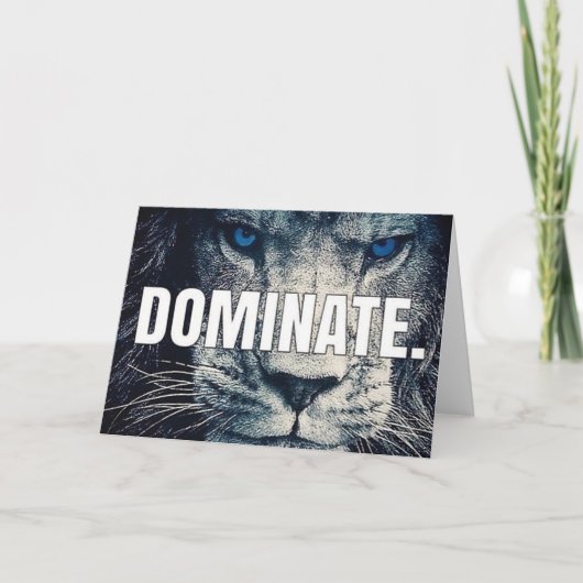 Carte Dominer - Motivation Lion (Devant)
