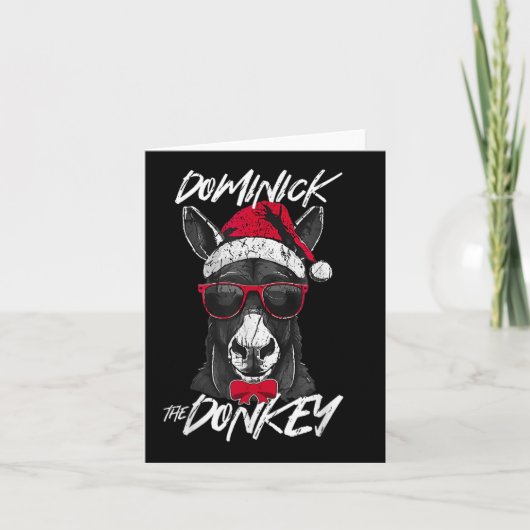 Carte Dominick L'âne Noël drôle (Devant)